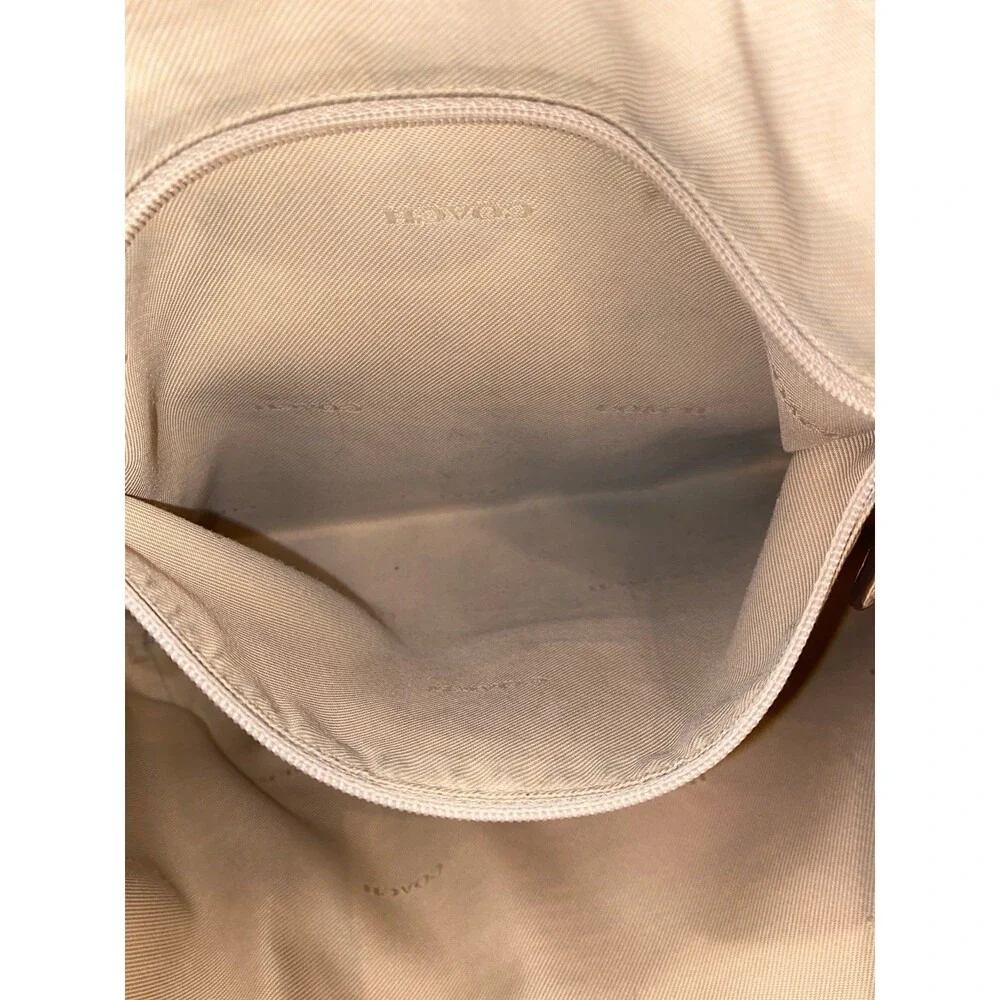 Coach Prairie Satchel Crossbody Nude‎ Pink Cream Leather Tote Shoulder Bag